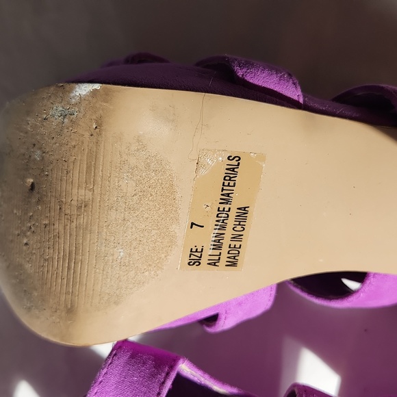 Qupud Purple platform heels size 7 - Picture 9 of 9